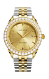 Piazza di Spagna, Roma ll / President Bracelet, Silver & Gold Color, Swiss Movement.