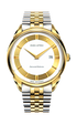 Piazza del Plebiscito ll / President Bracelet, Silver & Gold Color, Swiss Movement.
