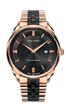 Piazza della Signoria / President Bracelet, Rose Gold & Black Color, Swiss Movement.