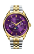 Cinque Terre / President Bracelet, Silver & Gold Color, Swiss Movement